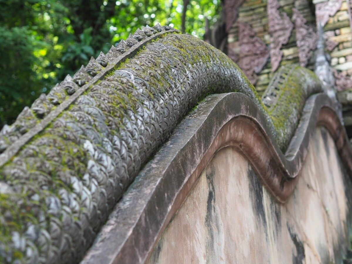 Naga made of stone at a temple